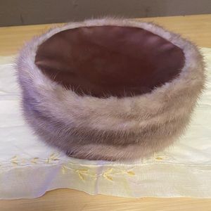 Vintage Mink Pill Box Hat